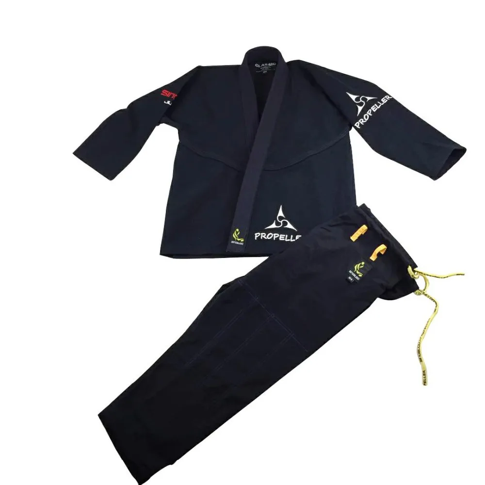 Черный/синий BJJ Gi Jiu Jitsu gi утолщенные тренировочные костюмы для детей и взрослых