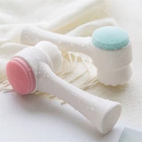 3d face cleaning massage face wash product skin care tool hot double side silicone face cleansing brush size portable t0221