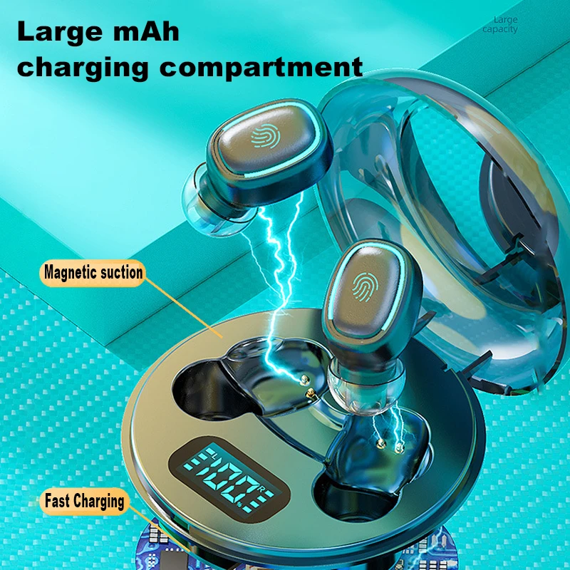 Bluetooth наушники Настоящие Беспроводные спортивные Водонепроницаемые 3D