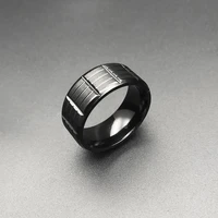 megin d new vintage punk simple luxury matte titanium steel rings for men women couple family friend fashion design gift jewelry