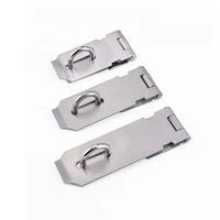 DHL Shipping 100PCS Stainless Steel Door Lock Hasps + Base for Security Anti-theft Door Lock Buckle Padlock 3Inch/4Inch/5Inches
