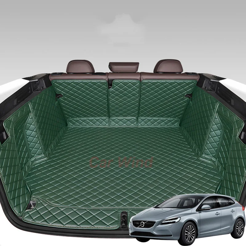 

Leather car trunk mats For volvo v40 2013 2014 2015 2016 2017 2018 2019 accessories All-inclusive back box cushion 7pcs/set