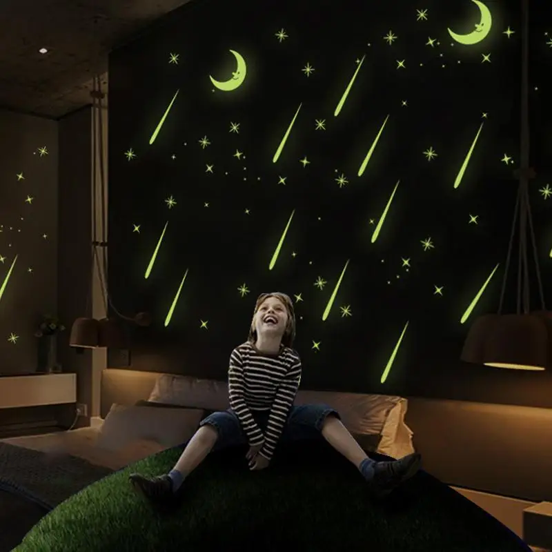 Светящийся светильник метеоритный дождь наклейки на стену домашний декор для