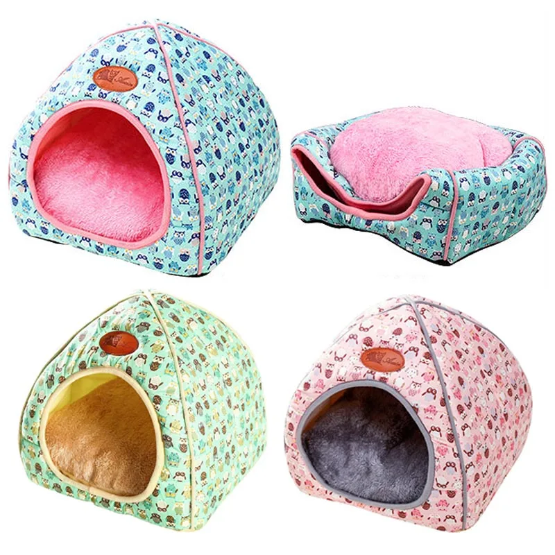 Домашние животные дом Igloo мягкий флис зима Теплый Щенок Кровать Дом пещера собака кошка дом спать в питомнике мешок кровать коврик гнездо зима теплый