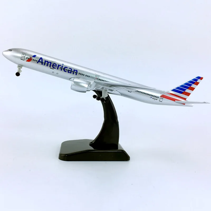 18 см 1/400 масштаб литой Пластик сплав авиалайнер B777-300 United игрушечные модели