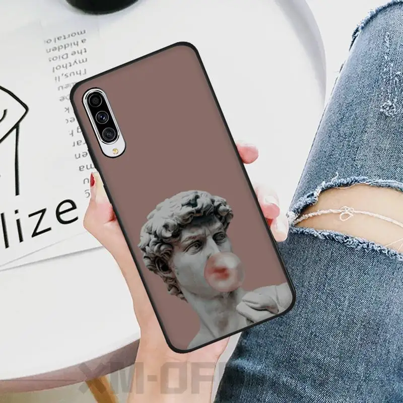 Ivits Art sculpture TPU Мягкий силиконовый чехол для телефона Samsung A10 20 30 40 50 70 10S 20S 2 ядра C8 A30S
