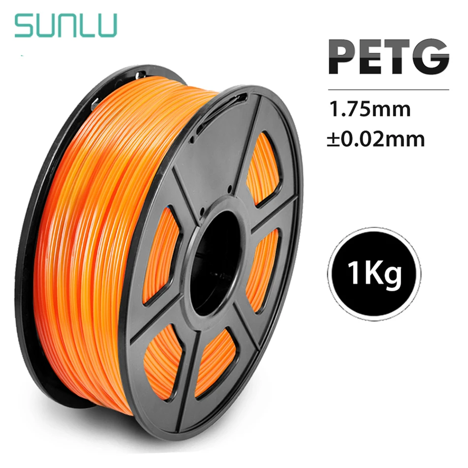 1,75 мм нить для 3d принтера PETG 1 кг с катушкой SUNLU Обычная брендовая нить PETG без пузырьков 395 м/рулон