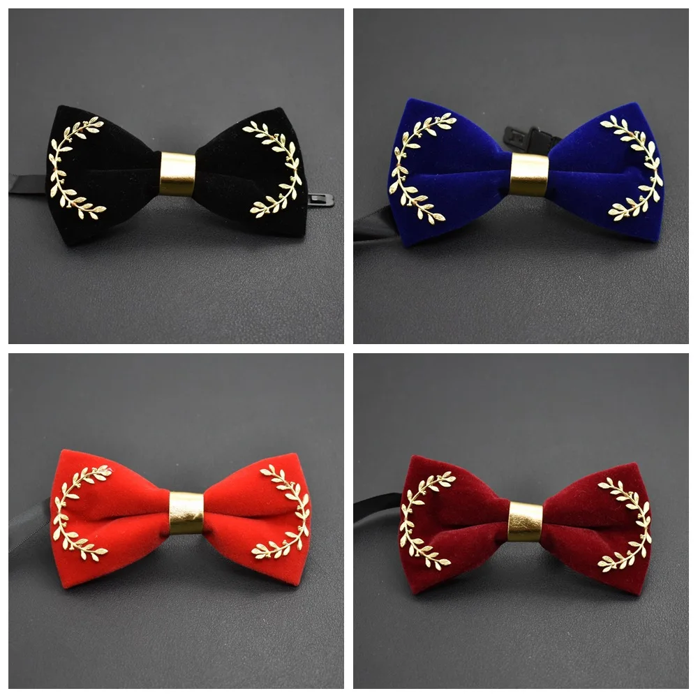 

2021 Fashionable Man Pleuche Parquet Marriage Bow Tie Neckties Spot New Party