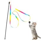 Аксессуары для кошек, пластиковая Радужная палочка, Интерактивная Двусторонняя Радужная лента, товары для кошек
