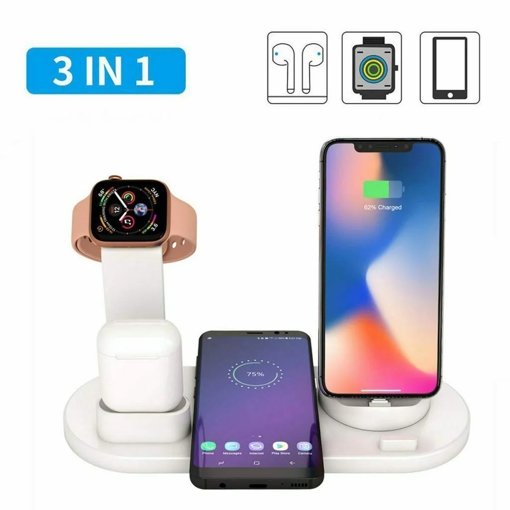

3 in 1 Wireless Charger Stand For Apple Watch iPhone