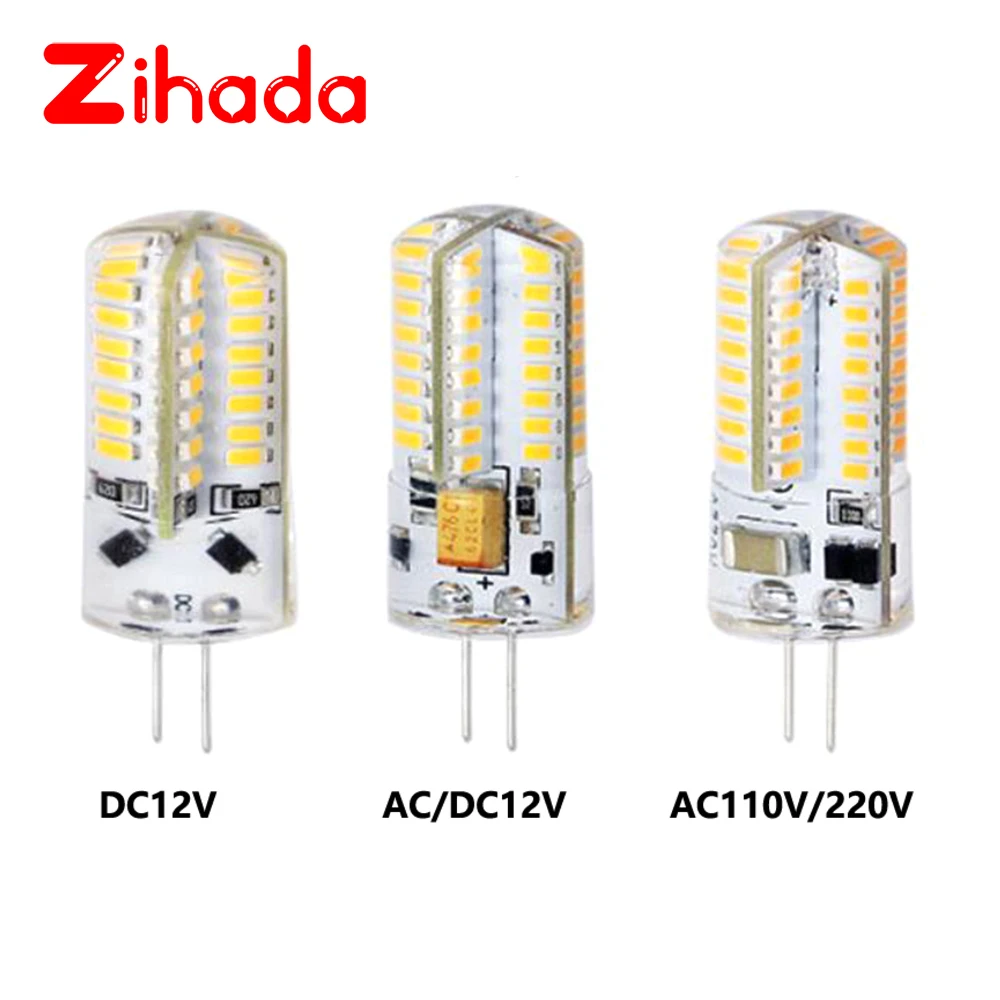 2 шт. G4 светодиодный лампы 3 Вт 5 3014SMD светильник ручка розетка Лампа DC/AC DC 12 В/220