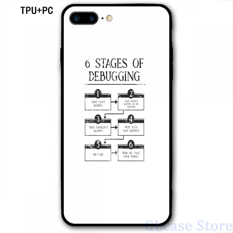 6 этапов отладки компьютерное программирование телефонный чехол для iPhone 11 Pro X XR XS