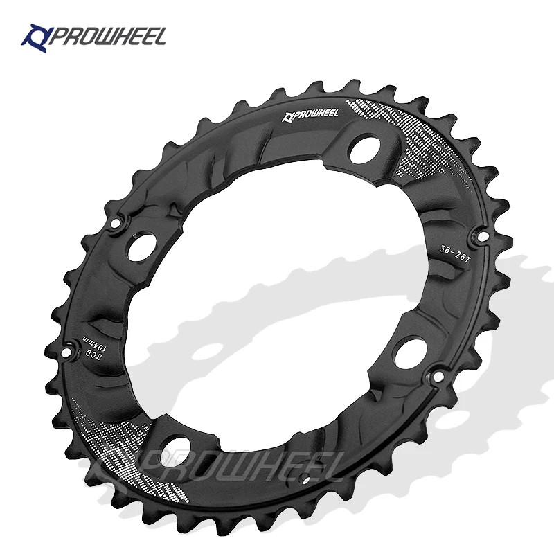 PROWHEEL MTB Bicycle Sprockets 64 /104BCD Double Chainwheel 26T 28T 36T 38T Chainring Mountain Bike crankset Tooth plate Parts