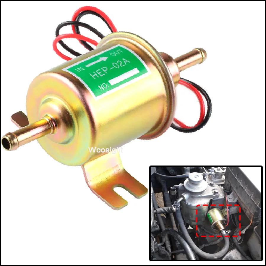 

Универсальный дизельный бензиновый насос Wooeight HEP02A 12 В, низкое давление, для большинства автомобилей, карбюраторов, мотоциклов, квадроцикло...