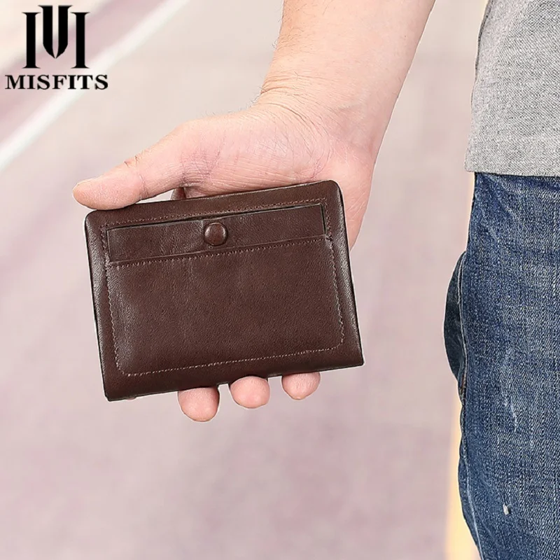 

2021 men's new high quality leather wallet natural leather cowhide short coin purse clutch bag simple card holder Purse for men