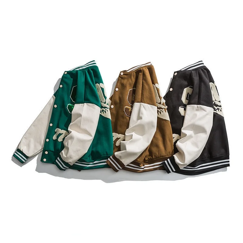 Куртка мужская бейсбольная в стиле ретро свободная повседневная униформа с