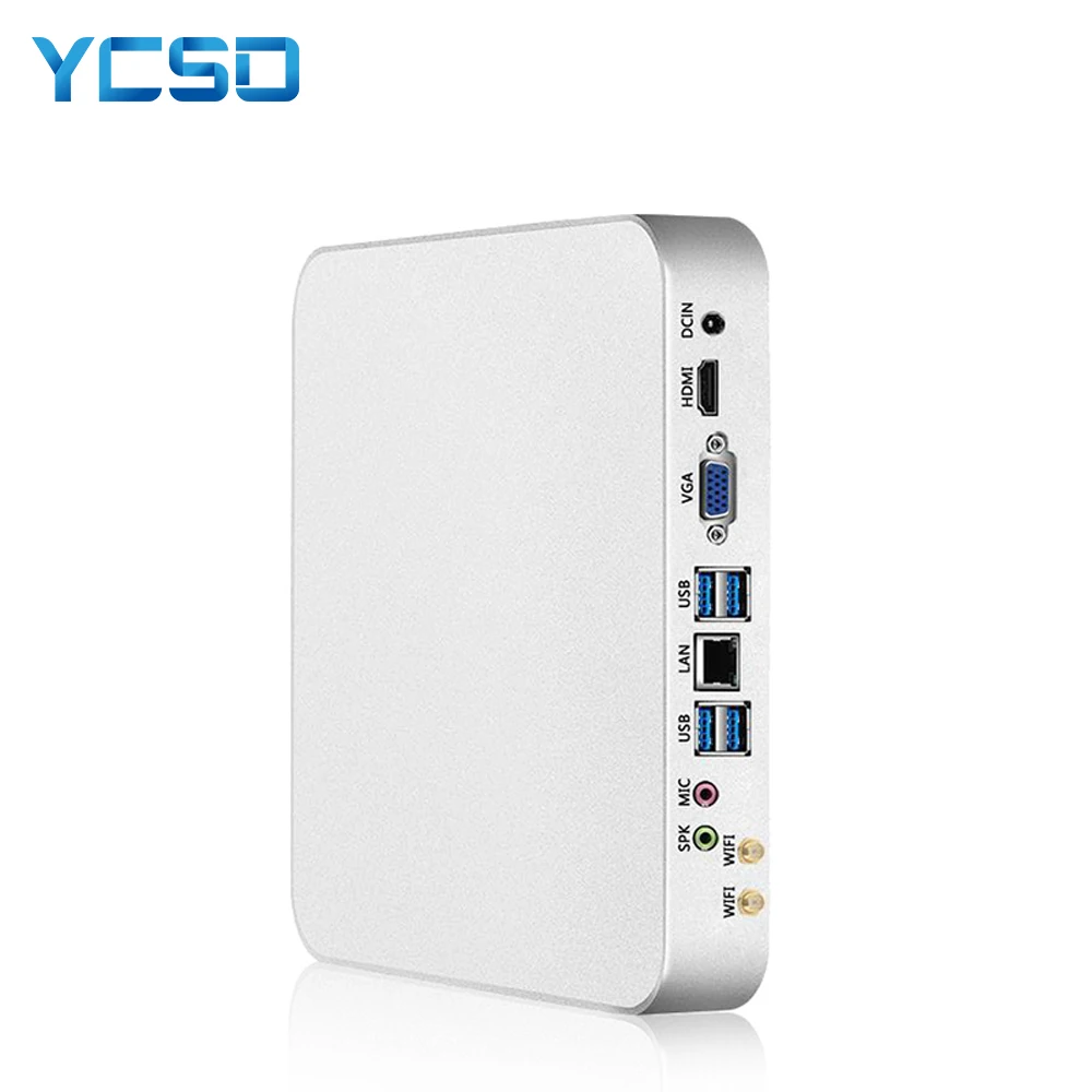 YCSD Мини ПК Intel Core i7 7500U Windows 10 8 Гб Оперативная память 480 ГБ SSD 300 Мбит/с Wi Fi Gigabit Ethernet 4K