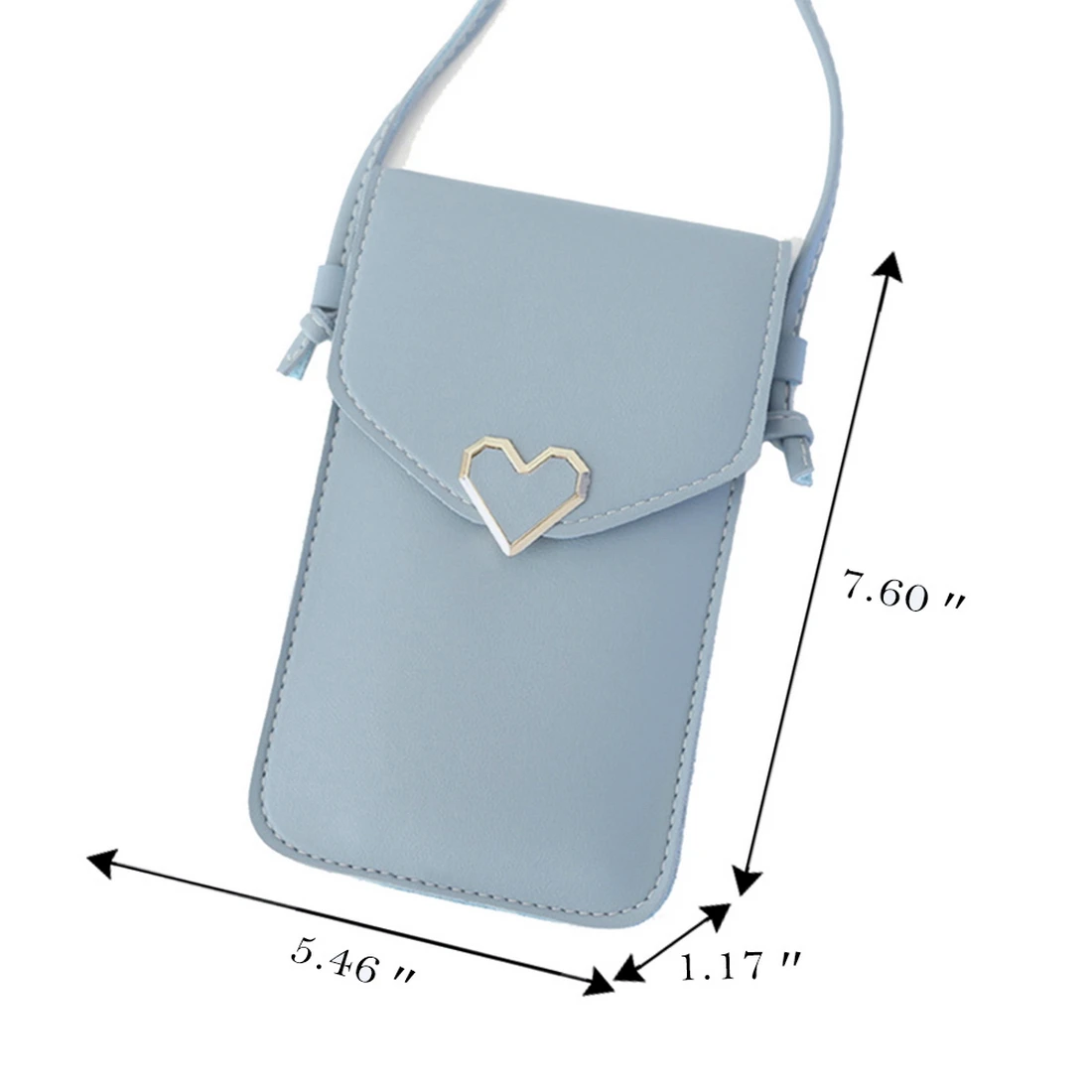 

Women's Touch Screen Cell Phone Purse Transparent Simple Bag New Hasp Cross Wallets Smartphone Leather Shoulder Light Handbags