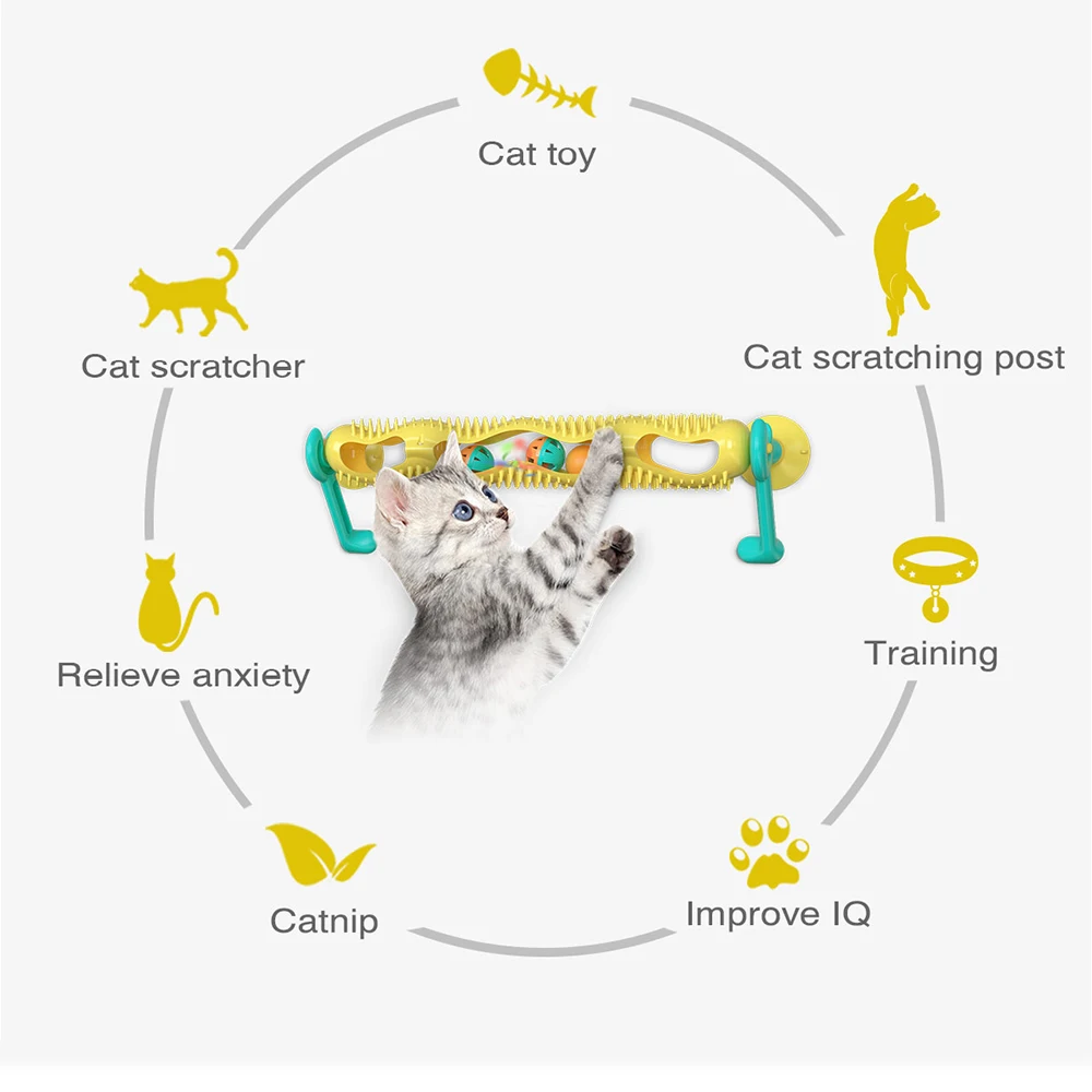 Новый игрушечный мяч для кошек настенные игрушки жевания полипропиленовые