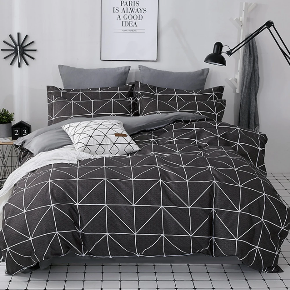 Удобные мягкие постельные принадлежности с принтом пододеяльник простыни