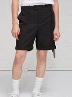 mens casual shorts summer new black webbing design pant legs rolled edge business casual wear two youth fashion trend shorts
