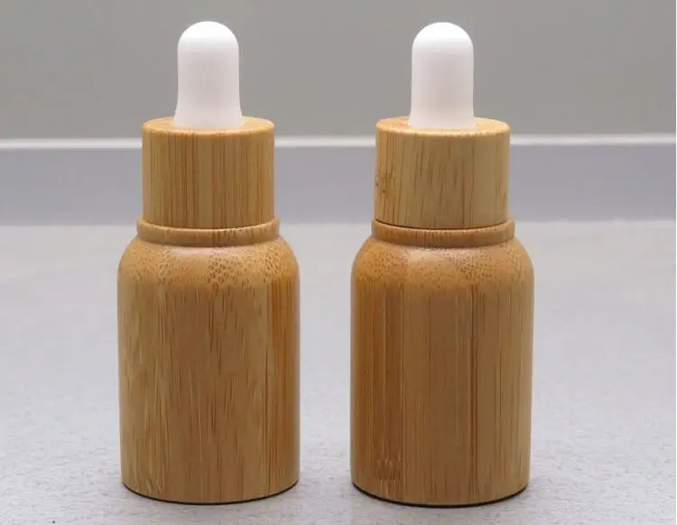 50ps/lot wholesale 10 ml empty Natural Bamboo Wood Glass Dropper Bottle Refillable Free Tool 1 funnel+1 soft tube SN041 | Красота и