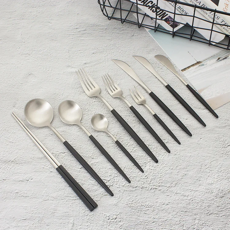 Столовые приборы из нержавеющей стали для путешествий Десертные Вилки ножи