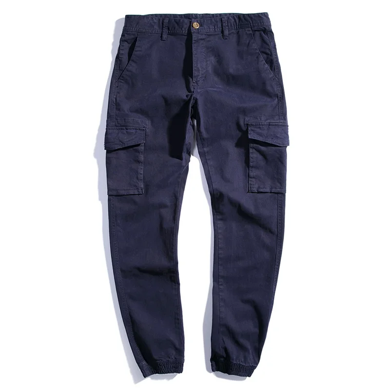Брюки-карго мужские эластичные с несколькими карманами весна-лето 2020 - купить по