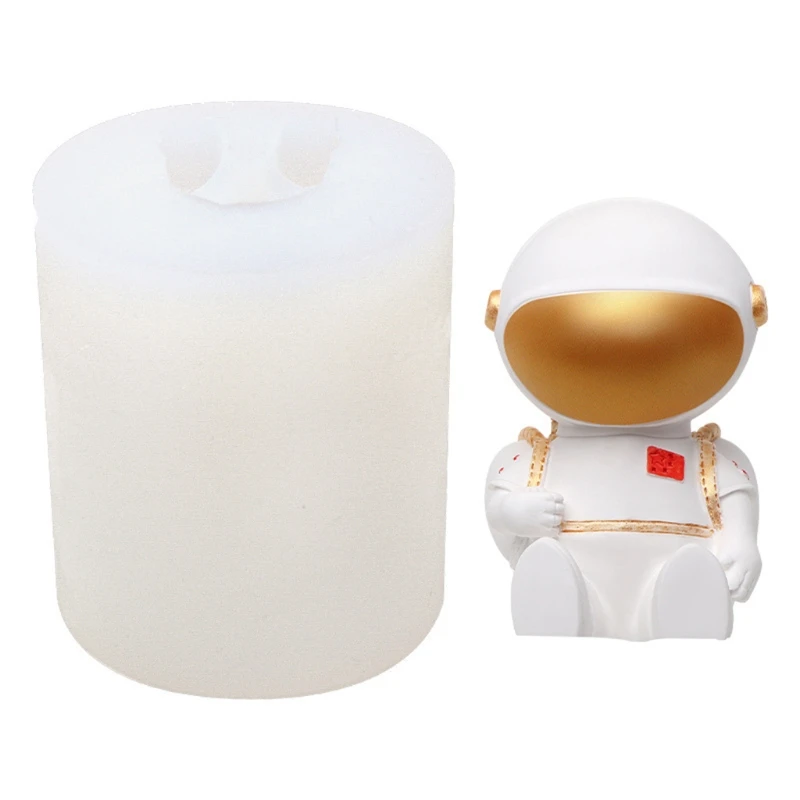 

U90E 3D Astronaut Silicone Mold Aromatherapy Plaster Candle Mould DIY Plaster Epoxy Mold for Resin Casting