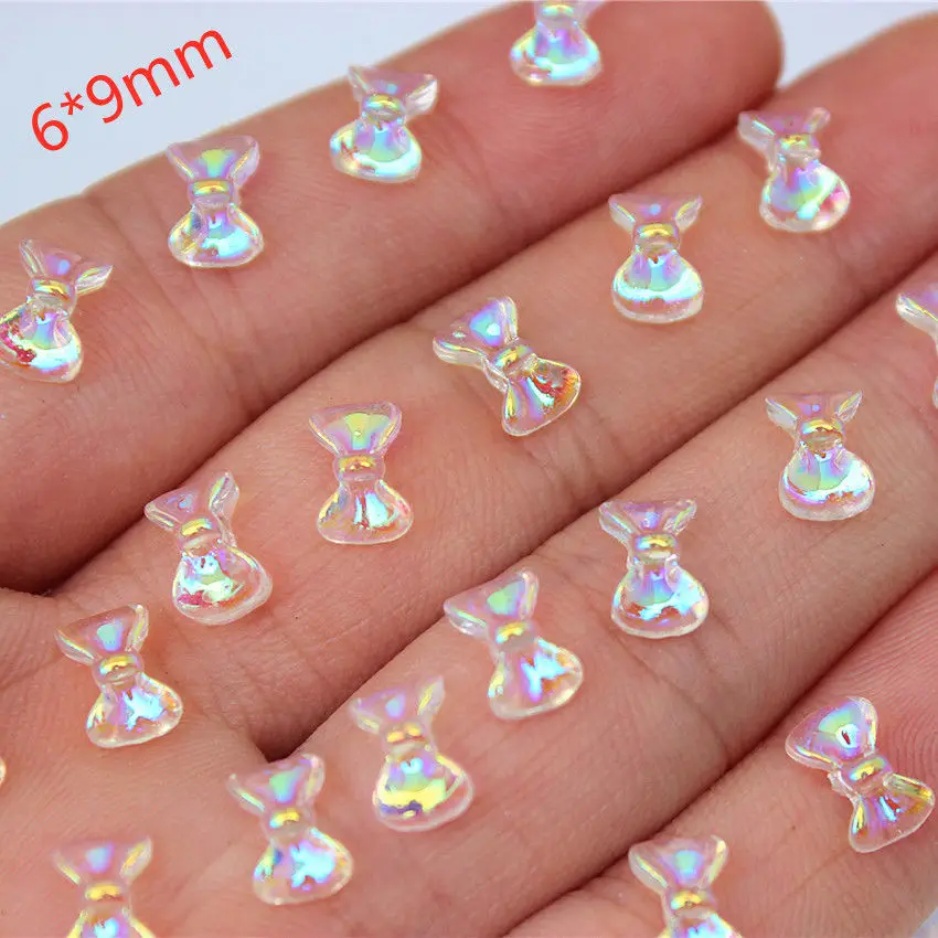 30 шт. Акриловые стразы с бантом-бабочкой 3D Дизайн Блеск AB украшения для дизайна