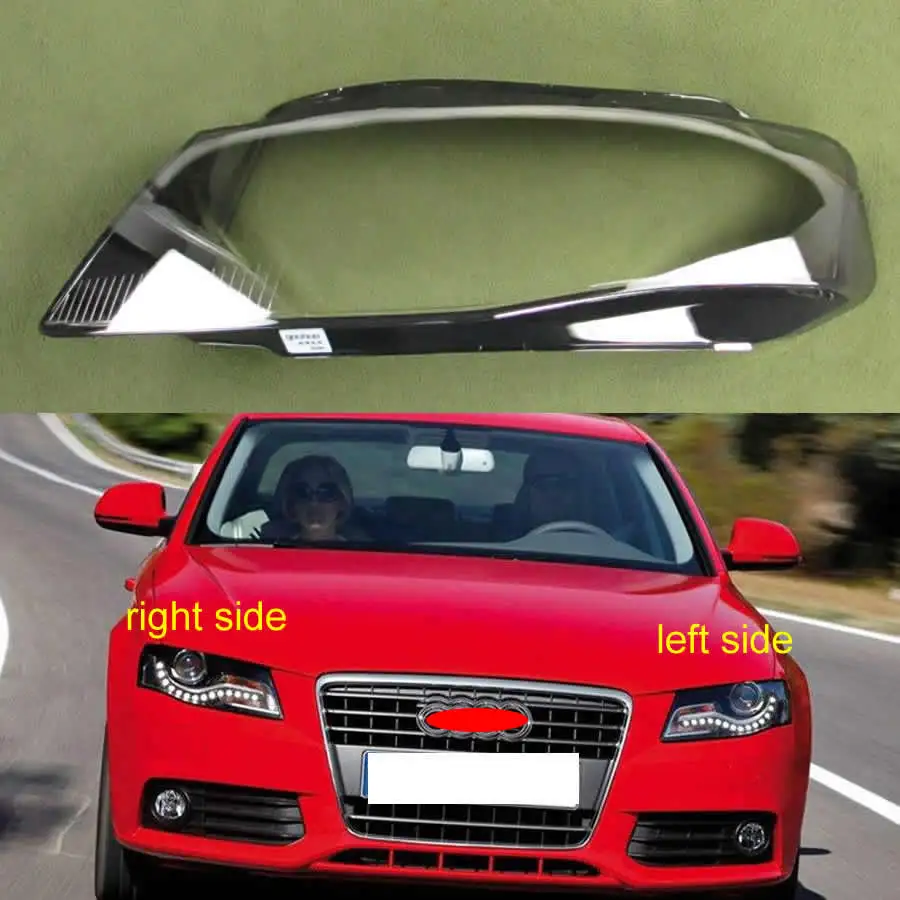 

For 2008 2009 2010 2011 2012 Audi A4 B8 Headlight Lamp Shade Special Transparent Lampshade Headlights Shell Headlamp Cover Glass