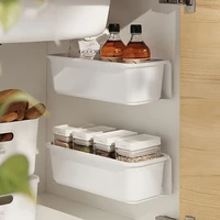 kitchen under sink storage rack spice bottle holder organizer shelf bathroom organizer stand wall mounted plastic chopstick box