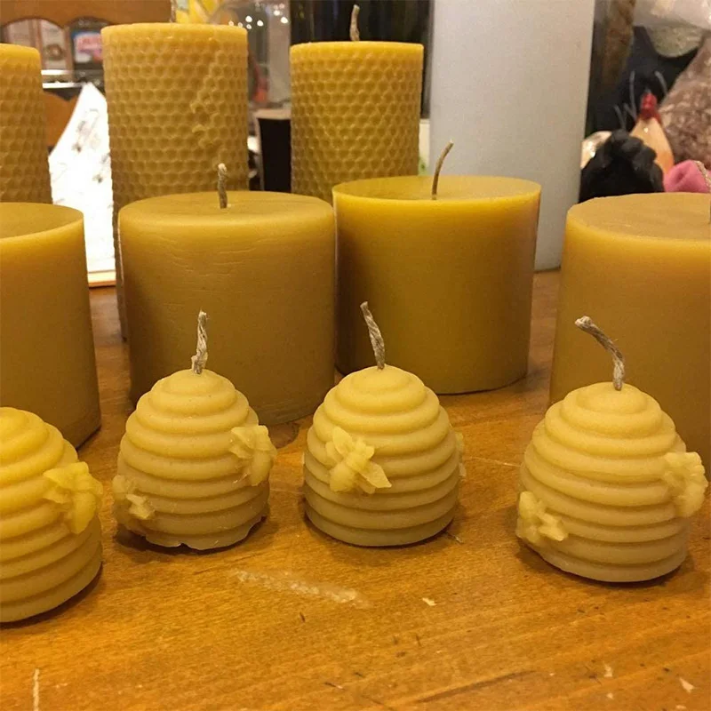 2 Pack Bee Honeycomb Candle Molds Beehive Silicone Mold for Homemade Beeswax Soap Making Supplies | Дом и сад