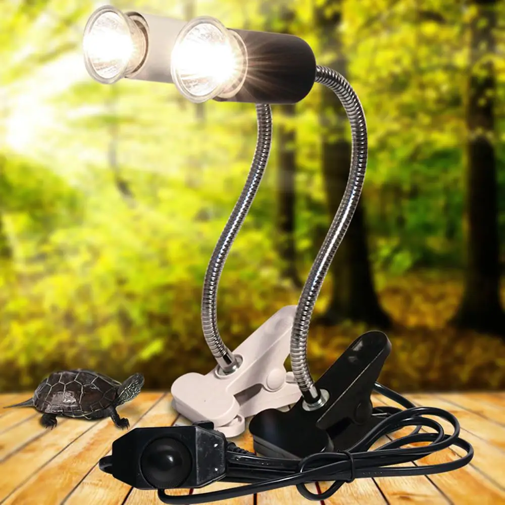 220V Lampshade Temperature Controllable Light Stand Holder for Aquarium Amphibians Reptile Tortoise Flat Plug | Дом и сад