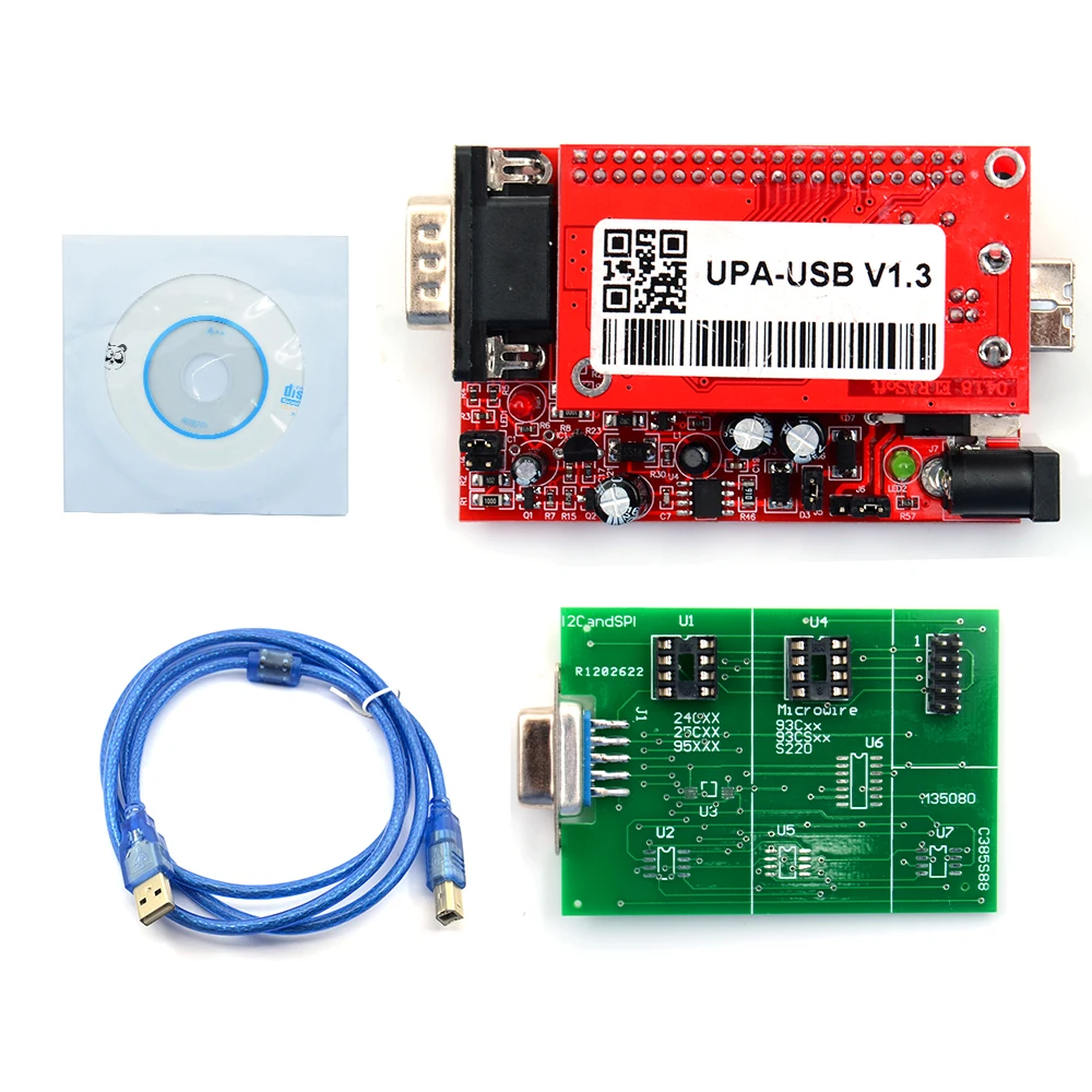 Новый USB-программатор UPA V1.3 с полными адаптерами основной блок UPA-USB 1 3 TMS NEC ECU