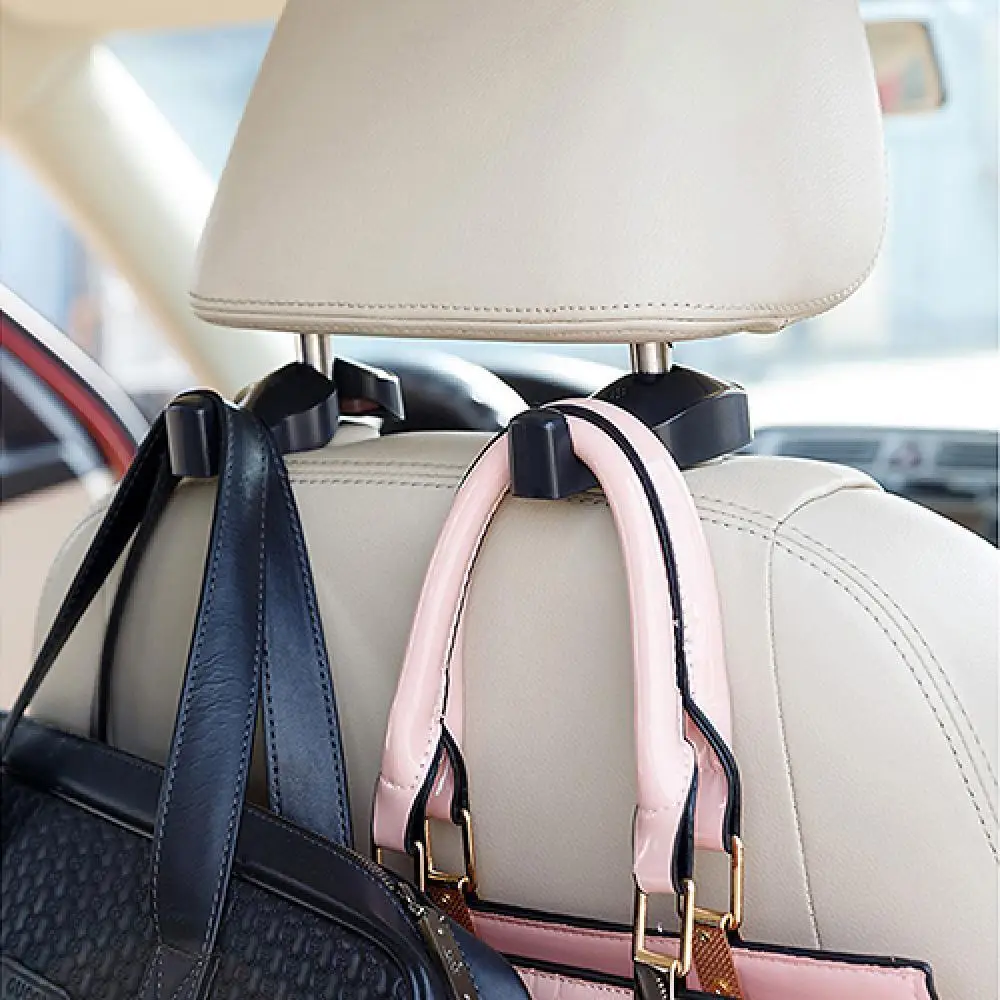 2Pcs Car Seat Back Headrest Luggage Bags Hanger Multifunction Hooks Holders Auto Fastener & Clip