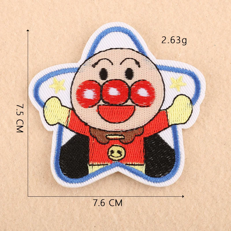 Мультяшные комиксы Anpanman, нашивки с железной вышивкой, нашивки для одежды, Diy наклейки, аксессуары для одежды