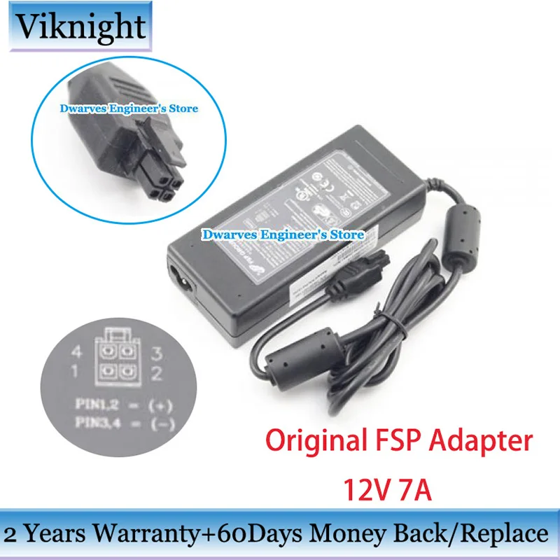 Оригинальное зарядное устройство FSP адаптер переменного тока 12 В 7 А адаптеры для
