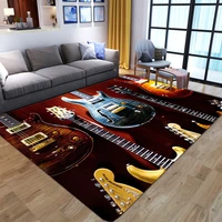 nordic style 3d print carpet colour guitar pattern carpets for living room bedroom area rugs soft flannel home kitchen floor mat