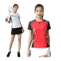 quick dry breathable badminton t 3d print women sports table tennis t shirts team game running training short sleeves