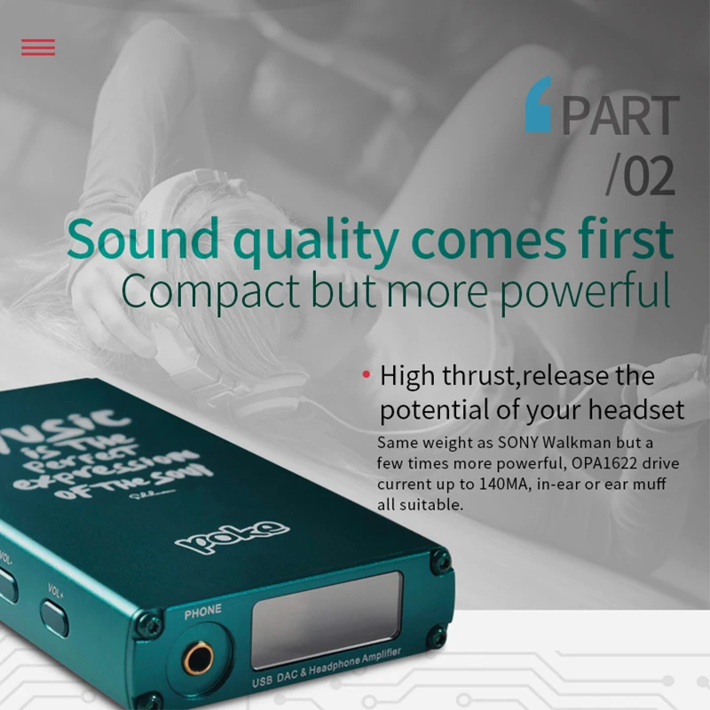 XDUOO poke XD 10 XD10 HiFi портативный Aux USB DAC усилитель наушников DSD AK4490 DSD256 32 бит/384