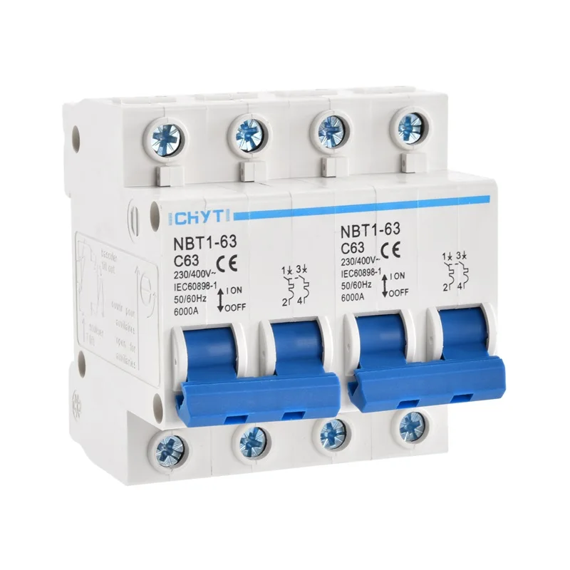 Бесплатная доставка CHYT NBT1-63 2P + Din-рейка AC 230/400 В 63 А двойной ручной переключатель