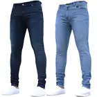 80% Лидер продаж! Осенне-зимние модные мужские узкие джинсы, облегающие джинсовые леггинсы, длинные брюки