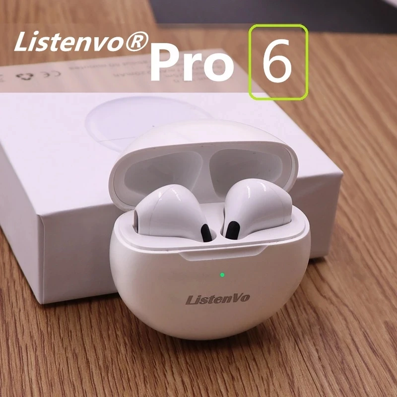 

Беспроводные Bluetooth-наушники ListenVo Pro 6 TWS pk i9000 i90000 i12 для Xiaomi Redmi Airdots Huawei iPhone 13
