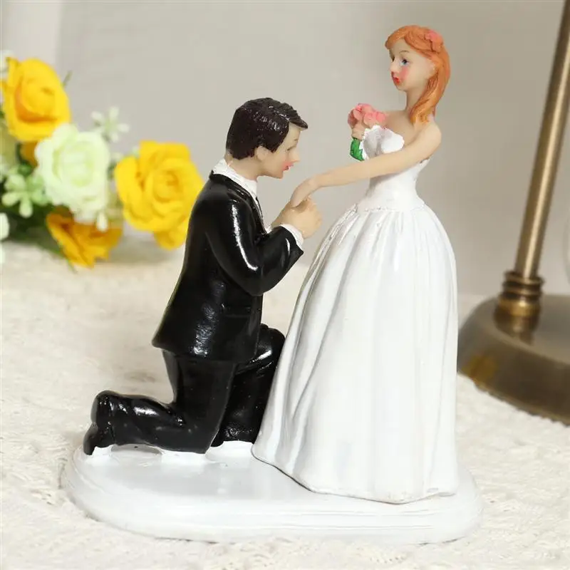 1 шт. элегантный торт Топпер романтическая Невеста и жених свадьба пара смолы