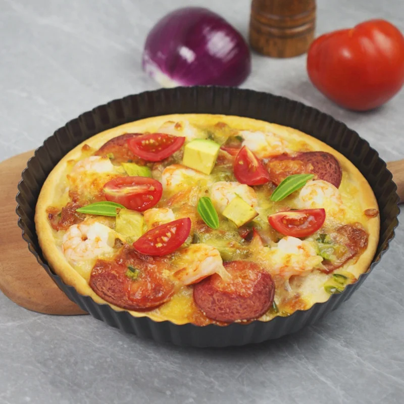 Антипригарная форма для пирога пиццы тарелка Quiche Flan Тарт пирожное формы круглые