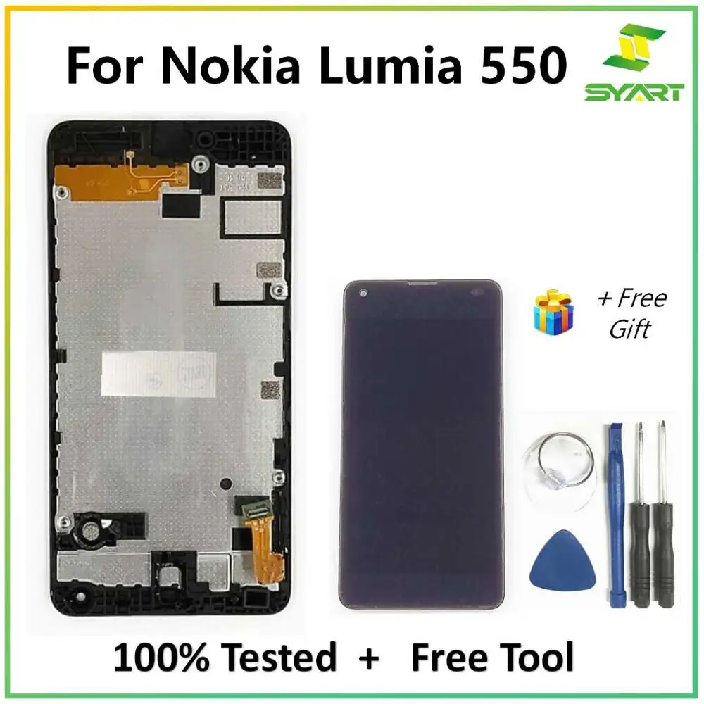 Для Nokia Lumia 550 ЖК дисплей сенсорный экран дигитайзер сборка запасные части для RM 1127