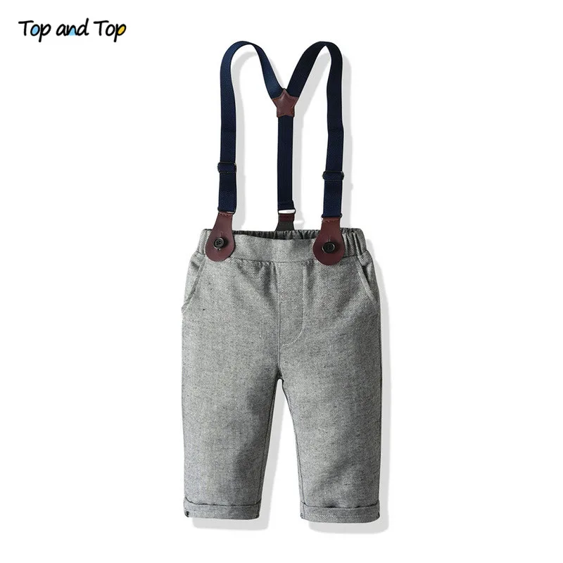 Топ и топ комплект одежды для мальчиков Детский официальный костюм детская