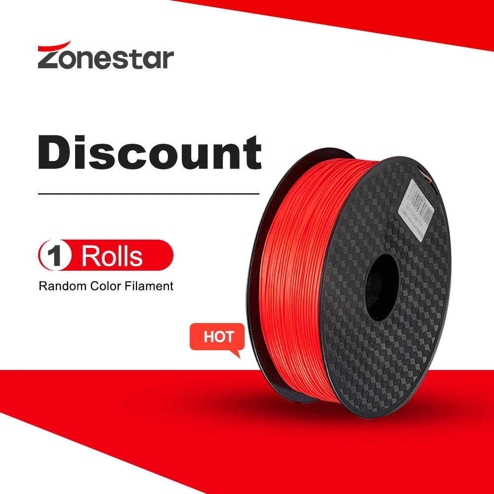 1 кг PLA нити Бесплатная доставка из России ZONESTAR 75 мм Пластик расходные материалы