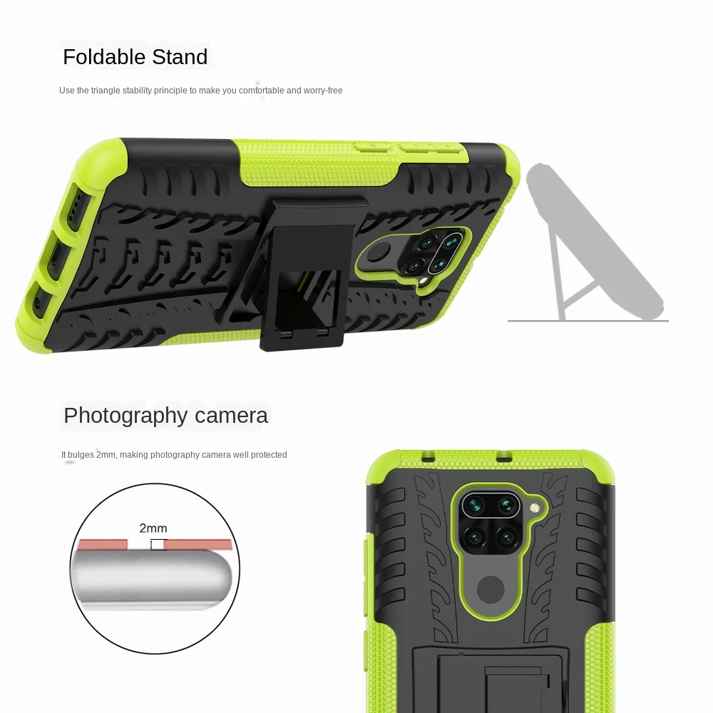 Heavy Duty Armor Holder Cover For Xiaomi Mi 10 9 SE 8 Lite 9T A3 RedMi 8A Go 7A 5 Plus Note 9S 6 7 8T Pro Note9 Case | Мобильные